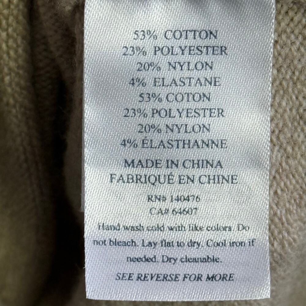 Faherty Jackson Sweater Dress Tan Oatmeal Long Sweater XL - Picture 9 of 10